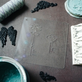 Трафарет - Винтажные два ключика