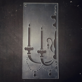 Трафарет - Люстра половинка Трафарет - Люстра половинка