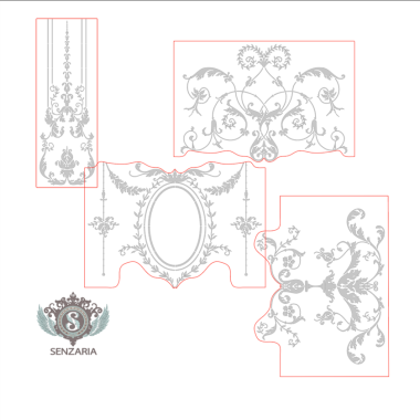 Трафарет - Версаль боковая панель